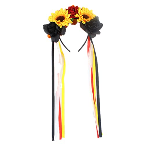 LLINthy 3D Rosenblumen Bänder Haarband Cosplay Party Kostüm Der Todesgirlande Urlaubsbeziehung Haarzubehör LLINthy 3D Rosenblumen Bänder Haarband Cosplay Party Kostüm Der Todesgirlande Urlaubsbeziehung Haarzubehör von LLINthy