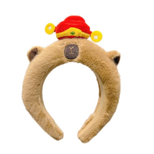 LLINthy Adorkable Capybara Kopfstücke Proms Geburtstagshaarbänder Lustige Kopfbedeckung Cartoon Capybara Festliche Haare Kopfbedeckung von LLINthy