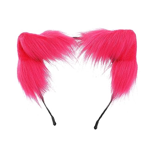 LLINthy Anime Cosplay Requisiten Haarreifen pelziges Haarstyling für Halloween Stirnband pelziges Kätzchen Tier Karneval von LLINthy