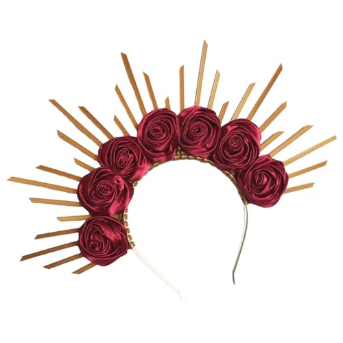 LLINthy Blumenhaarband Künstlerische Kopfbedeckung Für Party Cosplay Accessoire Für Musikfestivals Nachtclubs von LLINthy