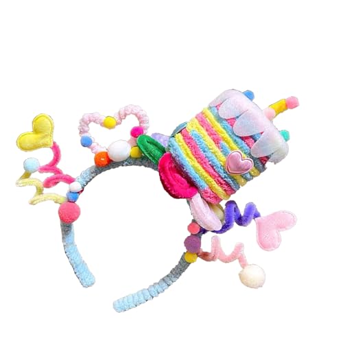 LLINthy Buntes Twisted Stick Birthday Cake Stirnband Mit Cartoon Stern Kopfstücke Weiche Stoff Haarzubehör Für Partys Twisted Stirnband LLINthy Buntes Twisted Stick Birthday Cake Stirnband Mit Cartoon Stern Kopfstücke Weiche Stoff Haarzubehör Für Partys Twisted Stirnband von LLINthy