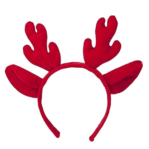 LLINthy Festliches Weihnachtshorn Stirnband Mit Plüschhornhaarband Stirnband Für Halloween Neujahr Cosplay Accessoires von LLINthy