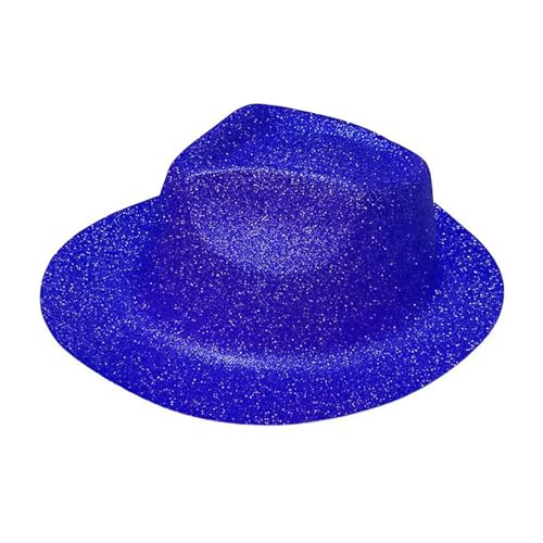 LLINthy Glitzernder Puder Cowboyhut Hiphop breite Krempe Fedora für Party Kostüm Tänzer Rapper LLINthy Glitzernder Puder Cowboyhut Hiphop breite Krempe Fedora für Party Kostüm Tänzer Rapper von LLINthy