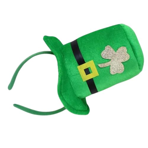 LLINthy Grüne Kobold Stirnband Top Hat Hair Hoop Geschenk Für Irish Day Top Hat Kobold Kostüm Für Versammlungen Freien von LLINthy