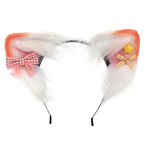 LLINthy Haarreif in Ethnischer Ohrenform mit kleiner Schleife, Haarreif für Erwachsene, Live-Übertragung, Ostern, Party, Kopfschmuck von LLINthy