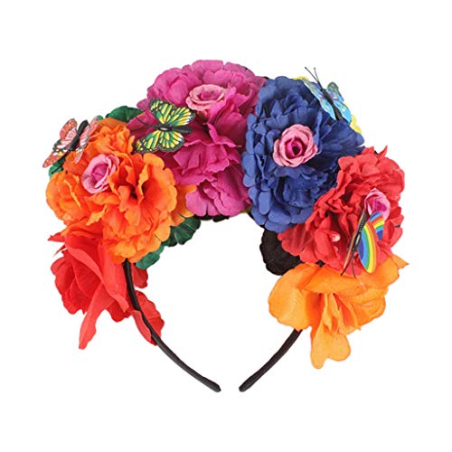 LLINthy Halloween Bunte Pfingstrosenblumenstirnbandfee Für Butterfly Cosplay Party Kopfkopf LLINthy Halloween Bunte Pfingstrosenblumenstirnbandfee Für Butterfly Cosplay Party Kopfkopf von LLINthy