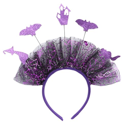 LLINthy Halloween Pailletten Fledermaus Stirnband Des Toten Haarbands Cosplay Kostüm Kopfstück Für Alle Alters Halloween Party Haardekoration von LLINthy