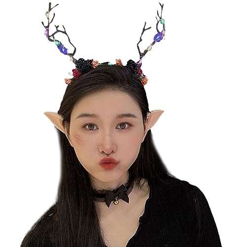 LLINthy Halloween Stirnband Darkseries Geweih Hairband Cosplay Kostüm Luminöses Kopfstück Für Frauen Kids Festival Party Requisiten LLINthy Halloween Stirnband Darkseries Geweih Hairband Cosplay Kostüm Luminöses Kopfstück Für Frauen Kids Festival Party Requisiten von LLINthy