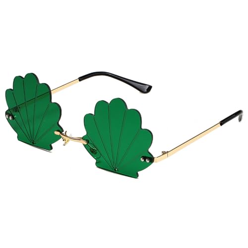 LLINthy Modische randlose Muschel-Sonnenbrille mit lustigen Designs für Partys und Musik-Festivals, Kostümzubehör LLINthy Modische randlose Muschel-Sonnenbrille mit lustigen Designs für Partys und Musik-Festivals, Kostümzubehör von LLINthy