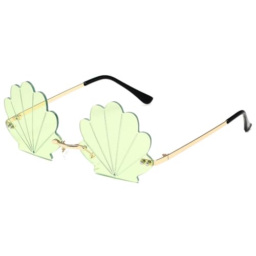 LLINthy Modische randlose Muschel-Sonnenbrille mit lustigen Designs für Partys und Musik-Festivals, Kostümzubehör LLINthy Modische randlose Muschel-Sonnenbrille mit lustigen Designs für Partys und Musik-Festivals, Kostümzubehör von LLINthy