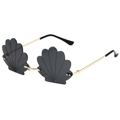 LLINthy Modische randlose Muschel-Sonnenbrille mit lustigen Designs für Partys und Musik-Festivals, Kostümzubehör LLINthy Modische randlose Muschel-Sonnenbrille mit lustigen Designs für Partys und Musik-Festivals, Kostümzubehör von LLINthy
