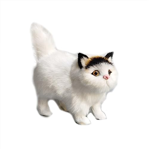 LLINthy Simulation Katzenschmuck Tiermodell Heimdekorationen Süßes Cartoon Kätzchen Figuren Geschenk Für Kinder Kinder Heimschlafzimmer von LLINthy