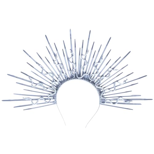 LLINthy Teufel Punk Schlange Stirnband Künstlerische Punk Haarzubehör Für Erwachsene Silber Schlange Für Partys Nachtclubs LLINthy Teufel Punk Schlange Stirnband Künstlerische Punk Haarzubehör Für Erwachsene Silber Schlange Für Partys Nachtclubs von LLINthy