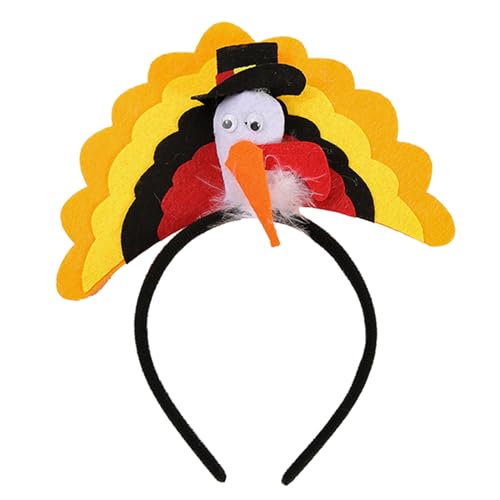 LLINthy Thanksgiving Turkey Stirnband Für All Age Festival Decoration Hairhoop Festive Party Head Ornament Für Familienversammlung von LLINthy