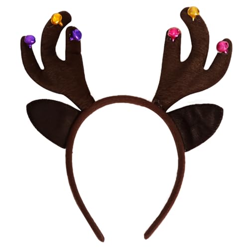 LLINthy Weihnachtshaarband Süßer Weihnachtsmann/Rentier Stirnband Weihnachtsfeier Requisiten Santa Kostüm Kopfschmuck Kinder Kopfzubehör von LLINthy