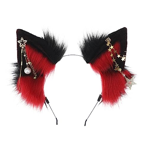 LLINthy Wolf Cosplay Zubehör Party Kostüm Kätzchen Stirnband flackernde Ketten Animation Haarreif für Maskerade LLINthy Wolf Cosplay Zubehör Party Kostüm Kätzchen Stirnband flackernde Ketten Animation Haarreif für Maskerade von LLINthy