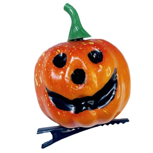 LLINthy Zarte Haarclip Lächelnde Kürbishaarzubehör Für Halloween Feierlichkeiten Party Cosplay Kostüm Clip Accessoire Leichte Haardekoration von LLINthy