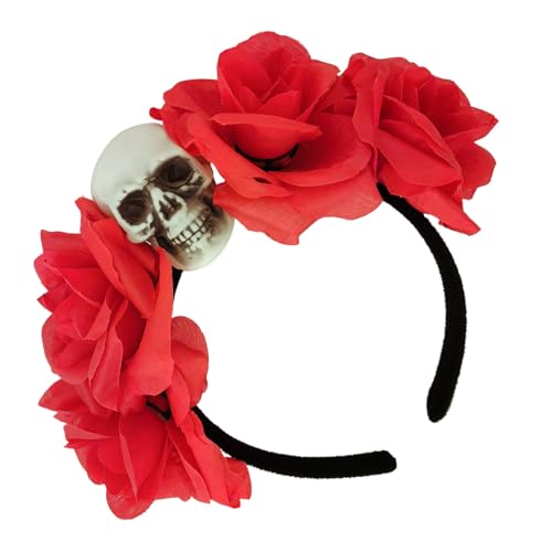 Rose Witch Kostüm Haare Gruselige Dunkle Blumenschädel Frisur Für Live Show Stirnband Gruselige Carnivals Rose Witch Kostüm Haare Gruselige Dunkle Blumenschädel Frisur Für Live Show Stirnband Gruselige Carnivals von LLINthy