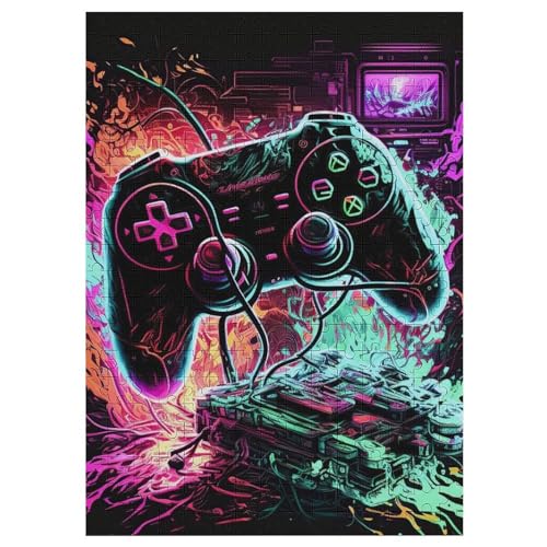 1000 Teile Puzzle Für Jugendliche,Neon Gamepad Puzzles,Erwachsenenpuzzle,Holzpuzzles,Dekompressionsspiel,Spielzeugpuzzles 42×30cm 1000 Teile Puzzle Für Jugendliche,Neon Gamepad Puzzles,Erwachsenenpuzzle,Holzpuzzles,Dekompressionsspiel,Spielzeugpuzzles 42×30cm von LLLBBB