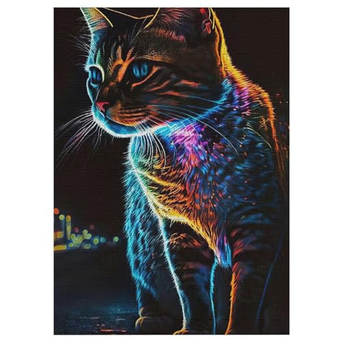 1000-teiliges Puzzle Für Erwachsene, Katze Holzpuzzle, Gehirn-Herausforderung,Puzzles Spielzeugspiel 42×30cm 1000-teiliges Puzzle Für Erwachsene, Katze Holzpuzzle, Gehirn-Herausforderung,Puzzles Spielzeugspiel 42×30cm von LLLBBB