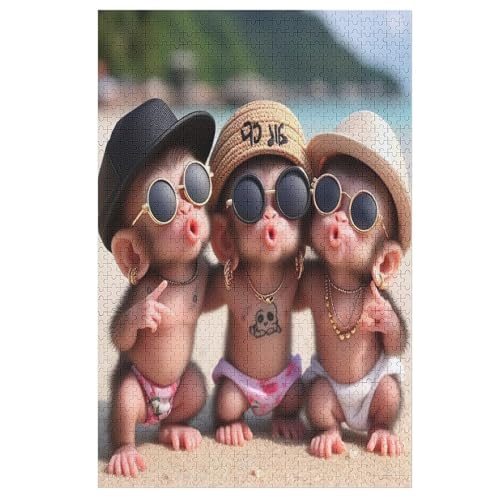 AFFE 1000 Teile Puzzles, Wood Craft, Hochwertiges Modernes Puzzle, DIY, Für Erwachsene Und Kinder Ab 12 Jahren, 78×53cm AFFE 1000 Teile Puzzles, Wood Craft, Hochwertiges Modernes Puzzle, DIY, Für Erwachsene Und Kinder Ab 12 Jahren, 78×53cm von LLLBBB