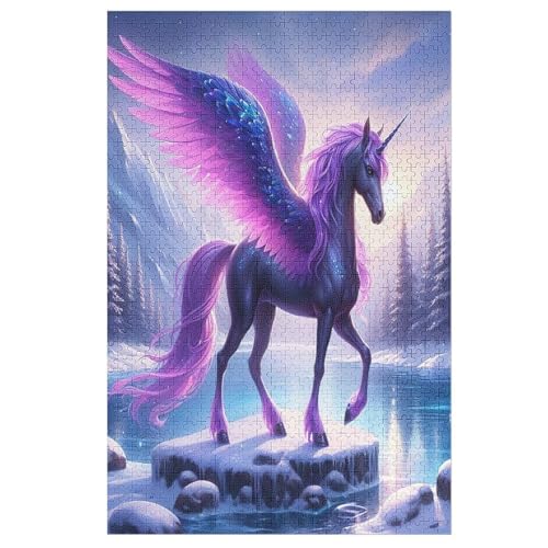 Animal Horse -Puzzle, 1000 Teile,Holzpuzzle Für Erwachsene Kinder, Lustiges Spielzeug, Denkspiel, Bildungsspiel, 78×53cm von LLLBBB