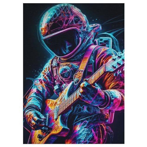 Astronaut Playing Guitar 300 Teile Puzzles, Wood Craft, Hochwertiges Modernes Puzzle, DIY, Für Erwachsene Und Kinder Ab 12 Jahren, 42×30cm Astronaut Playing Guitar 300 Teile Puzzles, Wood Craft, Hochwertiges Modernes Puzzle, DIY, Für Erwachsene Und Kinder Ab 12 Jahren, 42×30cm von LLLBBB