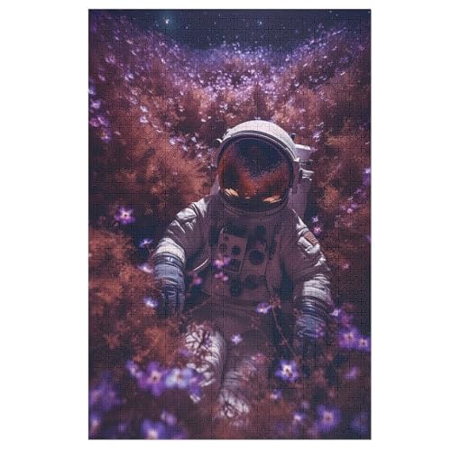 Astronaut -Puzzle, 1000 Teile,Holzpuzzle Für Erwachsene Kinder, Lustiges Spielzeug, Denkspiel, Bildungsspiel, 78×53cm von LLLBBB