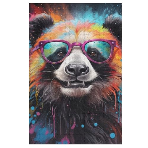 Bär Holzpuzzle 1000 Teile, Knobelspiele Für Erwachsene, Teenager, Puzzles Unmögliche - Kinder Puzzle Zimmer Deko 78×53cm von LLLBBB