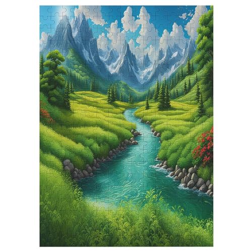 Berglandschaft Holzpuzzle 300 Teile,Puzzles Für Erwachsene, Impossible Puzzle, Kinder Legespiel 42×30cm Berglandschaft Holzpuzzle 300 Teile,Puzzles Für Erwachsene, Impossible Puzzle, Kinder Legespiel 42×30cm von LLLBBB