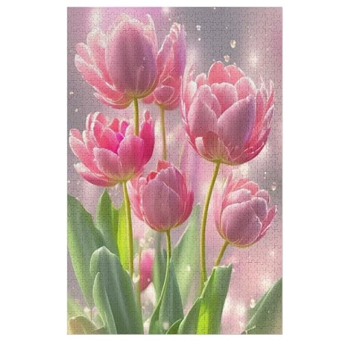 Blumen Holzpuzzle 1000 Teile Klassische Puzzles Erwachsene Kinder Puzzle DIY Kit Holzspielzeug Einzigartiges Geschenk 78×53cm von LLLBBB