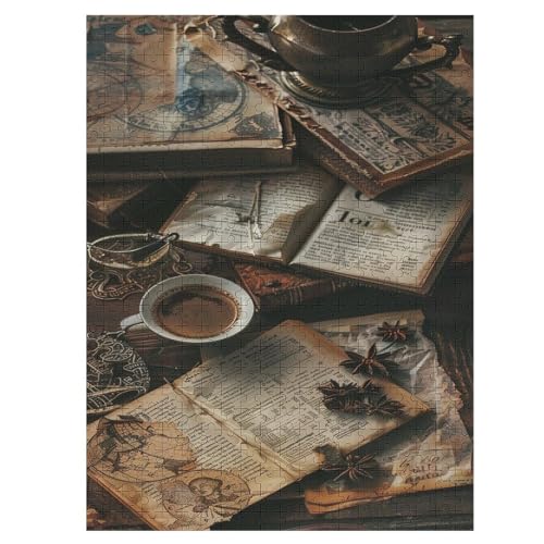 Buch -Puzzle, 1000 Teile,Holzpuzzle Für Erwachsene Kinder, Lustiges Spielzeug, Denkspiel, Bildungsspiel, 55×41cm Buch -Puzzle, 1000 Teile,Holzpuzzle Für Erwachsene Kinder, Lustiges Spielzeug, Denkspiel, Bildungsspiel, 55×41cm von LLLBBB