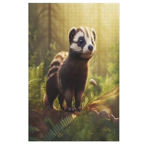 Dachs Holzpuzzle 1000 Teile Klassische Puzzles Erwachsene Kinder Puzzle DIY Kit Holzspielzeug Einzigartiges Geschenk 78×53cm Dachs Holzpuzzle 1000 Teile Klassische Puzzles Erwachsene Kinder Puzzle DIY Kit Holzspielzeug Einzigartiges Geschenk 78×53cm von LLLBBB