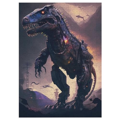 Dinosaurier-Puzzlespiel Aus Holz, 300 Puzzleteile, Puzzle Für Teenager Und Erwachsene, Kreatives Spielzeug, Puzzles, 42×30cm von LLLBBB