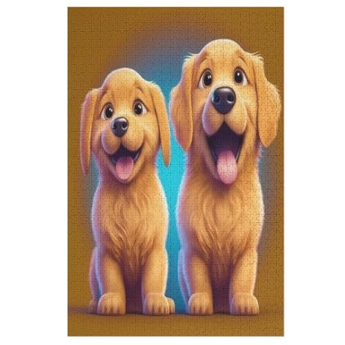 Dog -Puzzle, 1000 Teile,Holzpuzzle Für Erwachsene Kinder, Lustiges Spielzeug, Denkspiel, Bildungsspiel, 78×53cm von LLLBBB