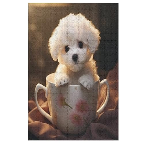 Dog -Puzzle, 1000 Teile,Holzpuzzle Für Erwachsene Kinder, Lustiges Spielzeug, Denkspiel, Bildungsspiel, 78×53cm von LLLBBB