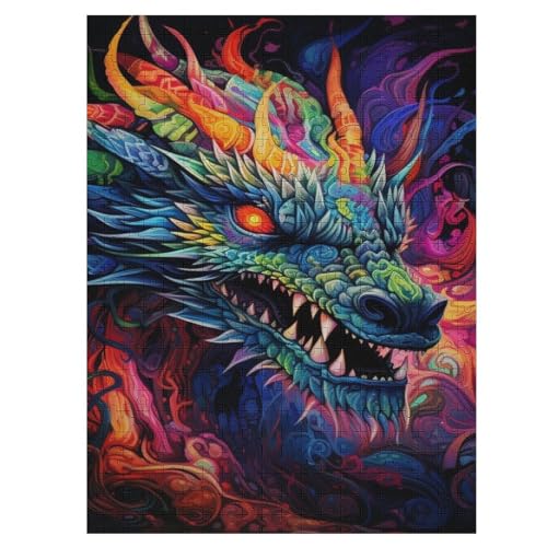 Drache 1000 Teile Puzzles Für Erwachsene Holzpuzzle Familienpuzzlespiel Stressabbau-Puzzle Für Kinder Ab 12 Jahren 55×41cm Drache 1000 Teile Puzzles Für Erwachsene Holzpuzzle Familienpuzzlespiel Stressabbau-Puzzle Für Kinder Ab 12 Jahren 55×41cm von LLLBBB