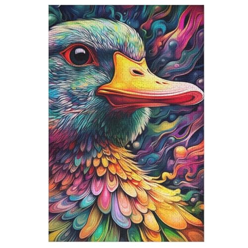 Ente Puzzle, Puzzles Für Erwachsene Kinder, 1000 Teile Holzpuzzle, Für Jugendliche Herausforderungsspielzeug 78×53cm von LLLBBB
