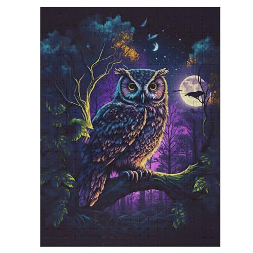 Eule 1000 Teile Puzzles Für Erwachsene, Impossible Puzzle, Geschicklichkeitsspiel Für Die Ganze Familie, Kinder Holzpuzzle 55×41cm von LLLBBB