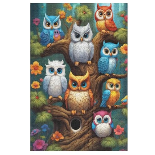Eule Puzzle 1000 Teile, Holzpuzzle Herausforderndes Geschicklichkeitsspiel Für Die Ganze Familie, Kinder Erwachsenenpuzzle Ab 12 Jahren 78×53cm Eule Puzzle 1000 Teile, Holzpuzzle Herausforderndes Geschicklichkeitsspiel Für Die Ganze Familie, Kinder Erwachsenenpuzzle Ab 12 Jahren 78×53cm von LLLBBB
