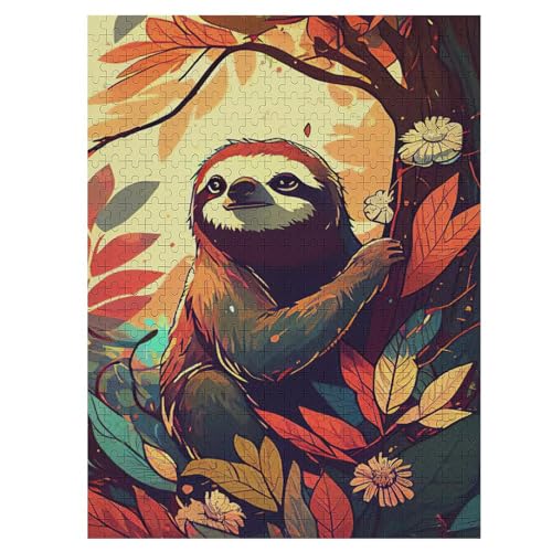 Faultier 1000 Teile Puzzles, Wood Craft, Hochwertiges Modernes Puzzle, DIY, Für Erwachsene Und Kinder Ab 12 Jahren, 55×41cm Faultier 1000 Teile Puzzles, Wood Craft, Hochwertiges Modernes Puzzle, DIY, Für Erwachsene Und Kinder Ab 12 Jahren, 55×41cm von LLLBBB