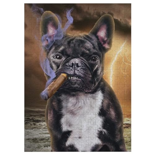 Französische Bulldogge with Cigar 300 Teile Puzzles Für Erwachsene, Impossible Puzzle, Geschicklichkeitsspiel Für Die Ganze Familie, Kinder Holzpuzzle 42×30cm Französische Bulldogge with Cigar 300 Teile Puzzles Für Erwachsene, Impossible Puzzle, Geschicklichkeitsspiel Für Die Ganze Familie, Kinder Holzpuzzle 42×30cm von LLLBBB