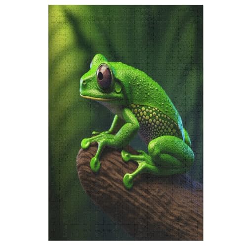 Frosch Puzzles 1000 Teile Erwachsener Kniffel Spaß Für Die Ganze Familie, Holzpuzzle Kinder Erwachsene, Impossible Puzzle Schwer 78×53cm von LLLBBB
