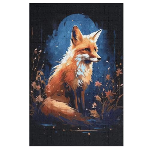 Fuchs -Puzzle, 1000 Teile,Holzpuzzle Für Erwachsene Kinder, Lustiges Spielzeug, Denkspiel, Bildungsspiel, 78×53cm von LLLBBB