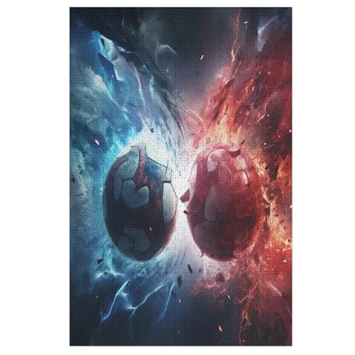 Fußball Puzzles 1000 Teile Für Jugendliche Kreatives Holzpuzzlespielzeug Familienspiel Schwierigkeitsgrad Herausforderungspuzzles 78×53cm von LLLBBB