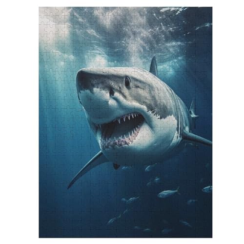 Hai 500 Teile Premium-Puzzles Für Erwachsene Kinder- Holzpuzzles Spaß Und Lernspiele - Perfekte Puzzle-Geschenke 55×41cm Hai 500 Teile Premium-Puzzles Für Erwachsene Kinder- Holzpuzzles Spaß Und Lernspiele - Perfekte Puzzle-Geschenke 55×41cm von LLLBBB