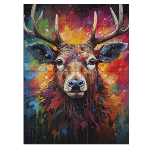 Hirsch 1000 Teile Puzzles Für Erwachsene Holzpuzzle Familienpuzzlespiel Stressabbau-Puzzle Für Kinder Ab 12 Jahren 55×41cm Hirsch 1000 Teile Puzzles Für Erwachsene Holzpuzzle Familienpuzzlespiel Stressabbau-Puzzle Für Kinder Ab 12 Jahren 55×41cm von LLLBBB