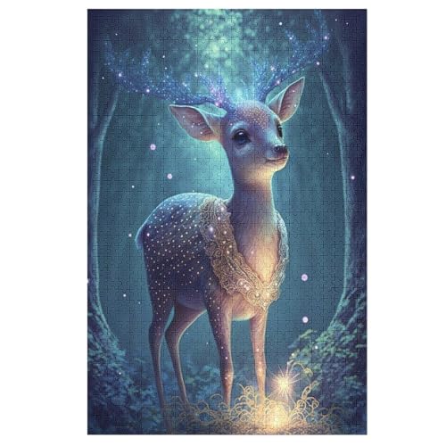 Hirsch Puzzle 1000 Teile, Holzpuzzle Herausforderndes Geschicklichkeitsspiel Für Die Ganze Familie, Kinder Erwachsenenpuzzle Ab 12 Jahren 78×53cm Hirsch Puzzle 1000 Teile, Holzpuzzle Herausforderndes Geschicklichkeitsspiel Für Die Ganze Familie, Kinder Erwachsenenpuzzle Ab 12 Jahren 78×53cm von LLLBBB