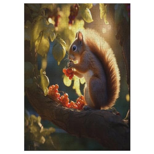 Holzpuzzle 1000 Teile, Eichhörnchen Puzzles Erwachsene Und Kinder, Am Besten Für Die Familienspielsammlung 42×30cm von LLLBBB
