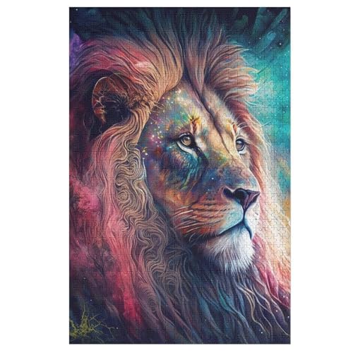 Holzpuzzle 1000 Teile, Löwe Puzzles Erwachsene Und Kinder, Am Besten Für Die Familienspielsammlung 78×53cm von LLLBBB
